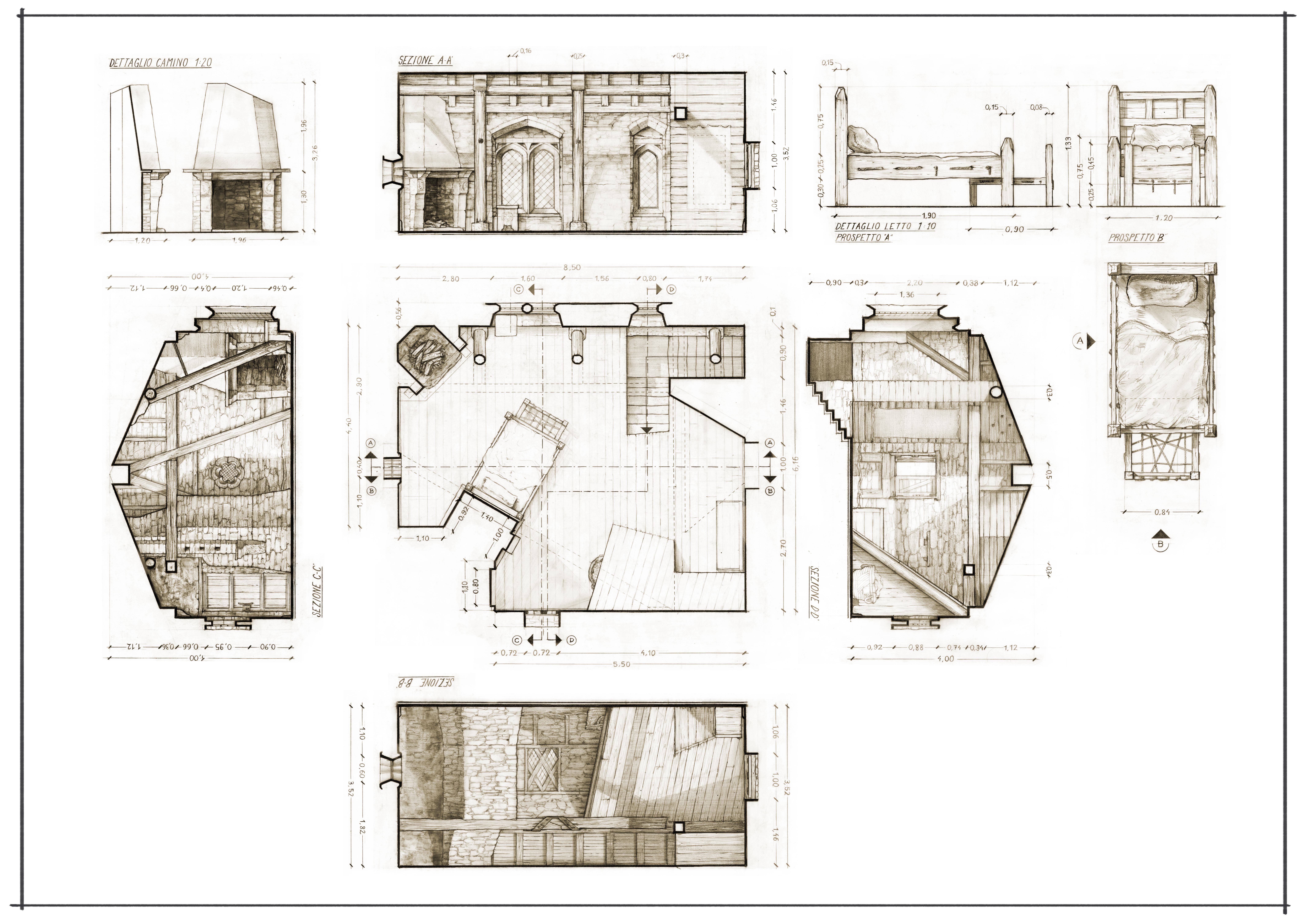 36 tavola interno casa comare